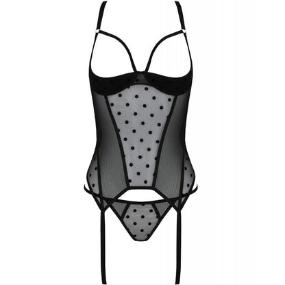 Passion Marina Corset & Thong Black L/Xl | Niks.fi verkkokauppa