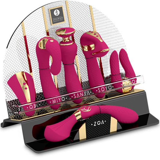 Shunga Display Of 6 Fuchsia Intimate Massagers | Niks.fi verkkokauppa