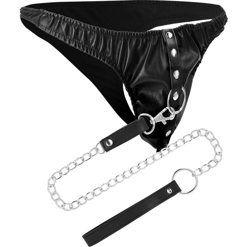 Darkness Submission Thong With Metal Chain | Niks.fi verkkokauppa