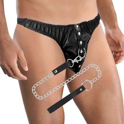 Darkness Submission Thong With Metal Chain | Niks.fi verkkokauppa