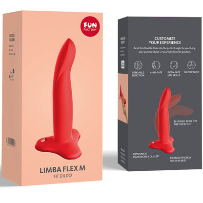 Fun Factory Limba Flexible Dildo Red Size M | Niks.fi verkkokauppa
