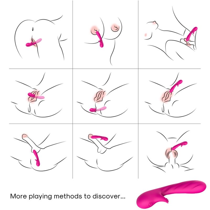 Armony Romance Vibrator With Stimulator Fuchsia | Niks.fi verkkokauppa