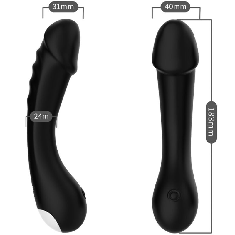 Armony Dildo Vibrator G-Spot Silicone Black | Niks.fi verkkokauppa