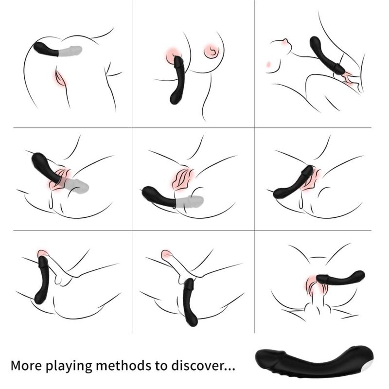 Armony Dildo Vibrator G-Spot Silicone Black | Niks.fi verkkokauppa