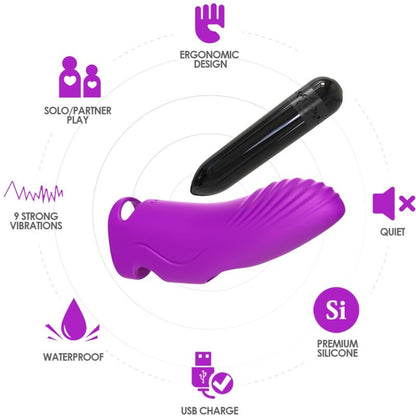 Armony Aurora Vibrator Finger Purple | Niks.fi verkkokauppa