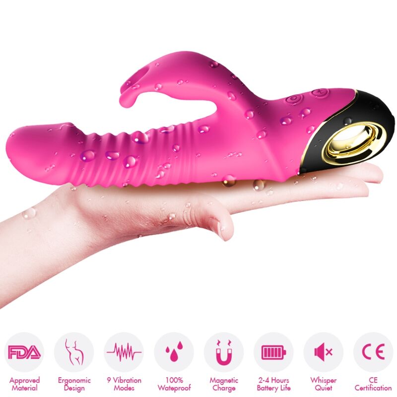 Zing Dildo Vibraattori Rabbit Fuksia | Niks.fi verkkokauppa
