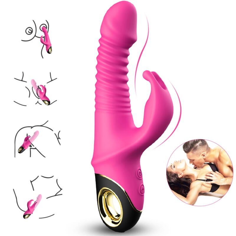 Zing Dildo Vibraattori Rabbit Fuksia | Niks.fi verkkokauppa