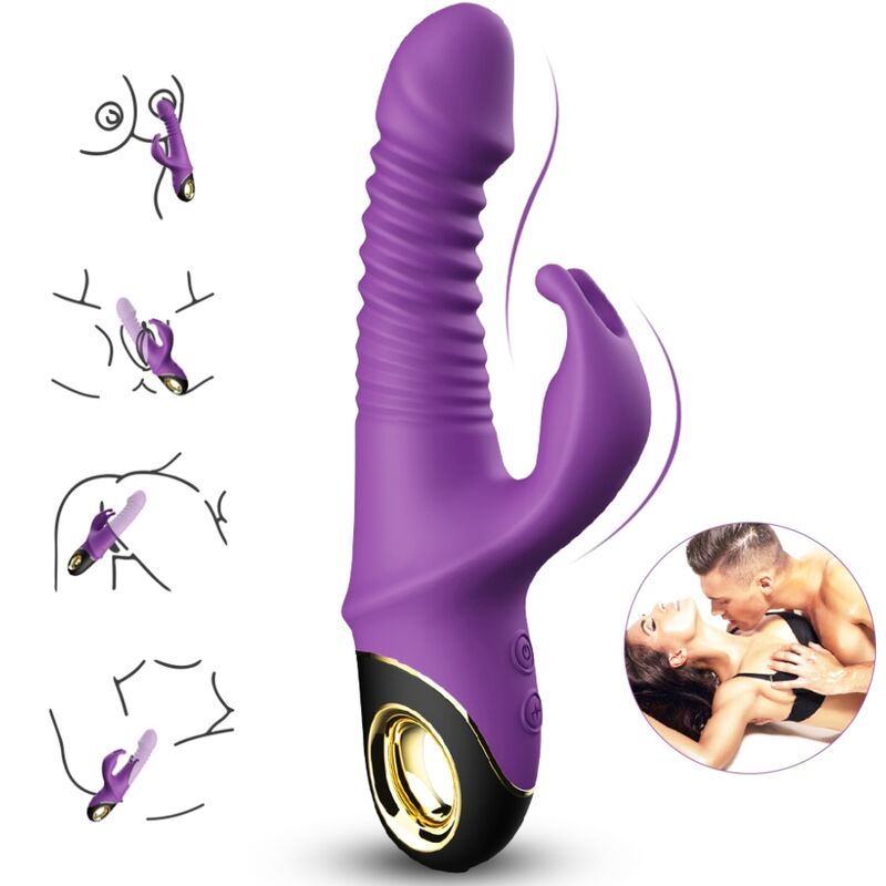 Zing Dildo Vibraattori Rabbit Purppura | Niks.fi verkkokauppa