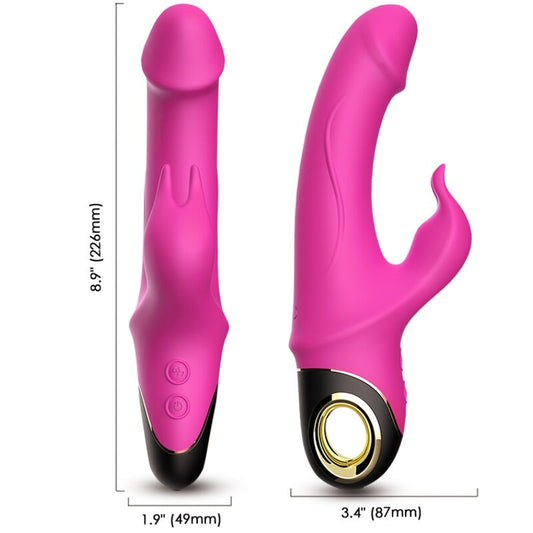 Meteror Dildo Vibraattori Rabbit Kiertäjä Fuksia | Niks.fi verkkokauppa