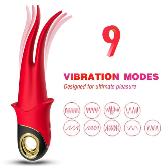 Armony Shadow Vibrator Double-Head Teasing Red | Niks.fi verkkokauppa