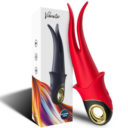 Armony Shadow Vibrator Double-Head Teasing Red | Niks.fi verkkokauppa