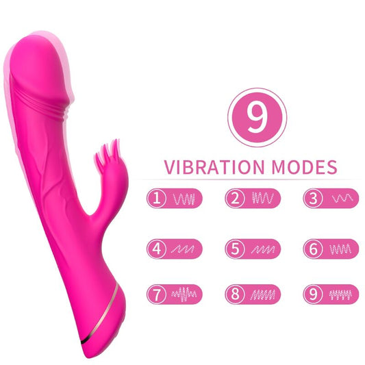 Dildo Vibraattori Rabbit Silikoni Fuksia | Niks.fi verkkokauppa
