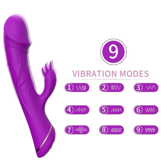 Dildo Vibraattori Rabbit Silikoni Purppura | Niks.fi verkkokauppa
