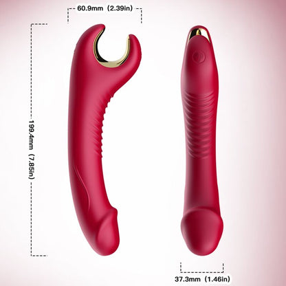 Armony Prince Dildo Vibrator & Rotator Red | Niks.fi verkkokauppa