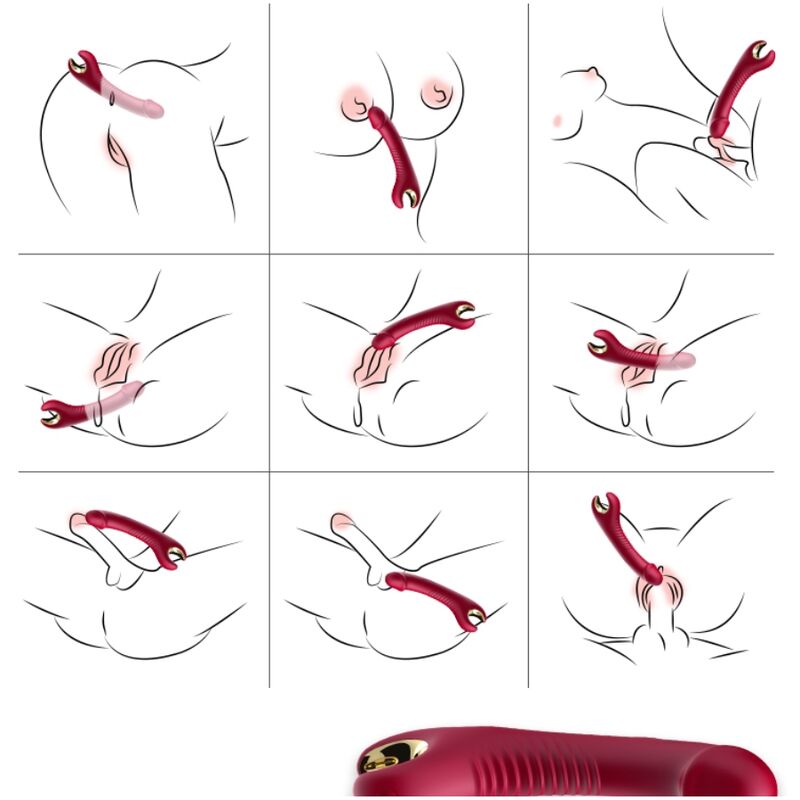 Armony Prince Dildo Vibrator & Rotator Red | Niks.fi verkkokauppa