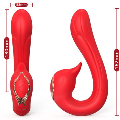 Armony Delfin Vibrator Multiposition & Heat Effect Red | Niks.fi verkkokauppa