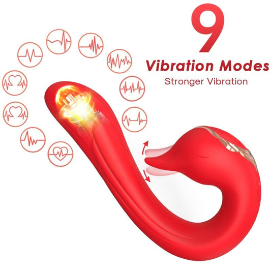 Armony Delfin Vibrator Multiposition & Heat Effect Red | Niks.fi verkkokauppa