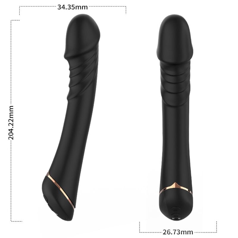 Armony Dildo Vibrator Silicone Black | Niks.fi verkkokauppa