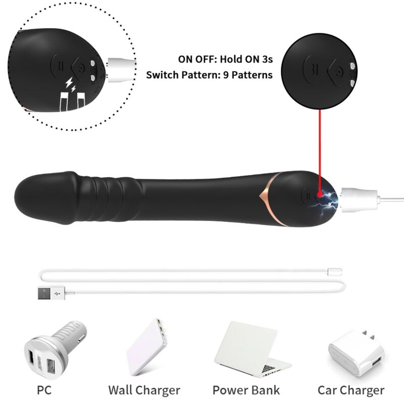 Armony Dildo Vibrator Silicone Black | Niks.fi verkkokauppa