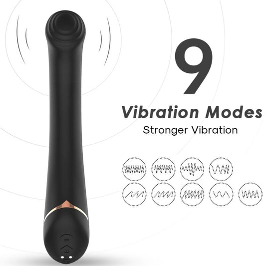 Armony Vibrator Falt Head Silicone Black | Niks.fi verkkokauppa