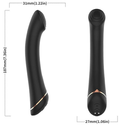 Armony Vibrator Falt Head Silicone Black | Niks.fi verkkokauppa