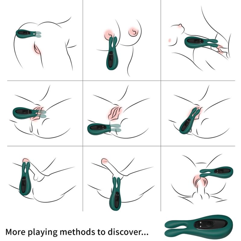 Armony Stimulator & Vibrator Rabbit Green | Niks.fi verkkokauppa