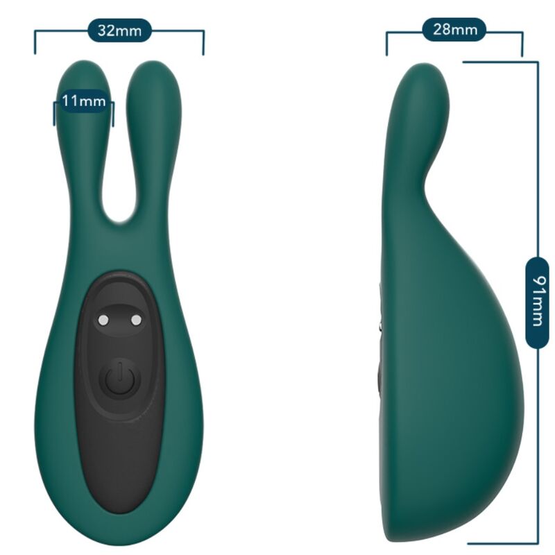 Armony Stimulator & Vibrator Rabbit Green | Niks.fi verkkokauppa