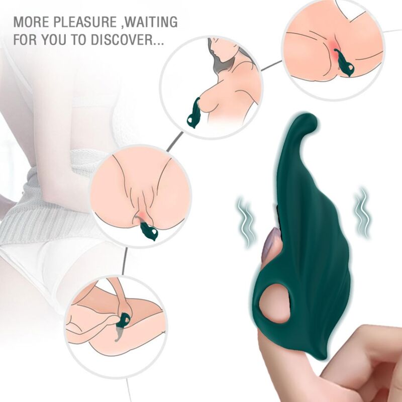 Armony Finger Stimulator & Vibrator Green | Niks.fi verkkokauppa