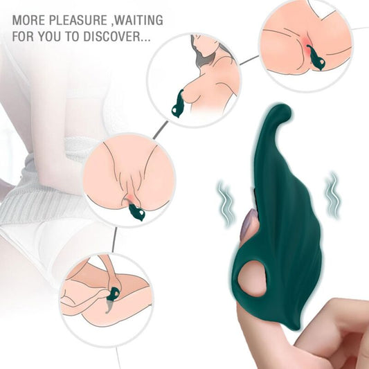 Armony Finger Stimulator & Vibrator Green | Niks.fi verkkokauppa