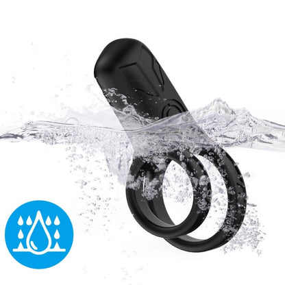 Armony Double Ring Vibrator Black | Niks.fi verkkokauppa