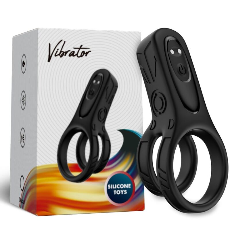 Armony Double Ring Vibrator Black | Niks.fi verkkokauppa