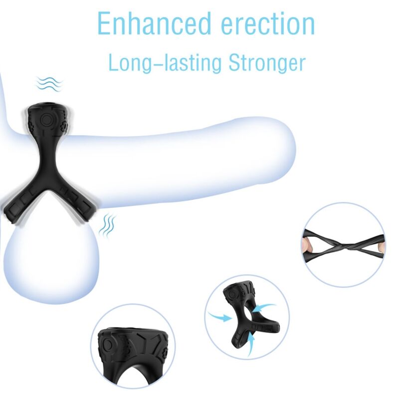 Armony Ring Vibrator & Multiposition Black | Niks.fi verkkokauppa