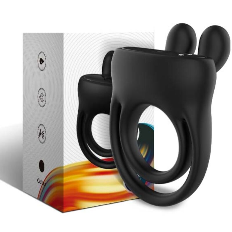 Armony Ring Vibrator Rabbit Black | Niks.fi verkkokauppa
