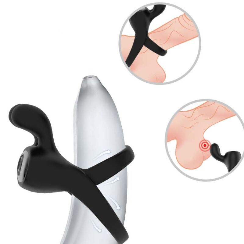 Armony Ring Vibrator Rabbit Black | Niks.fi verkkokauppa