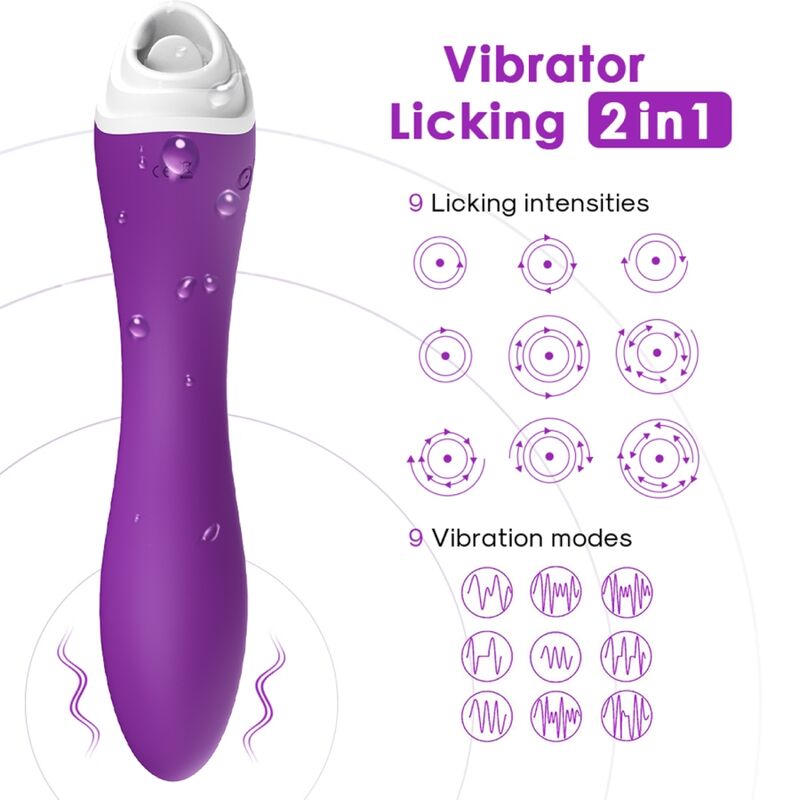Armony Fairyland Licking Vibrating Clit & Vibrator Purple | Niks.fi verkkokauppa