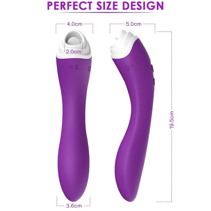 Armony Fairyland Licking Vibrating Clit & Vibrator Purple | Niks.fi verkkokauppa