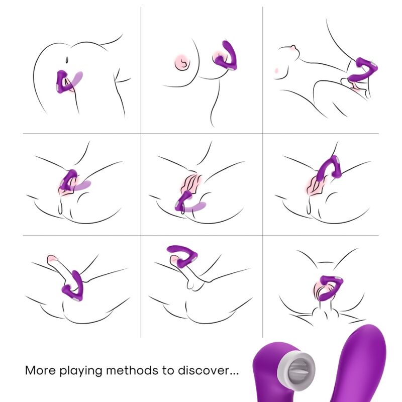 Armony Secretkiss Licking Vibrating Clit & Vibrator Curved Purple | Niks.fi verkkokauppa