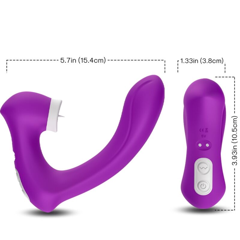 Armony Secretkiss Licking Vibrating Clit & Vibrator Curved Purple | Niks.fi verkkokauppa
