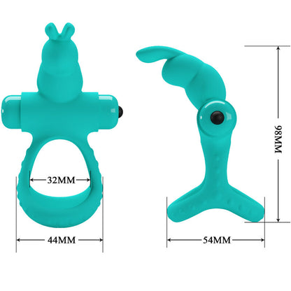 Pretty Love Figgy Green Rabbit Vibrator Ring | Niks.fi verkkokauppa