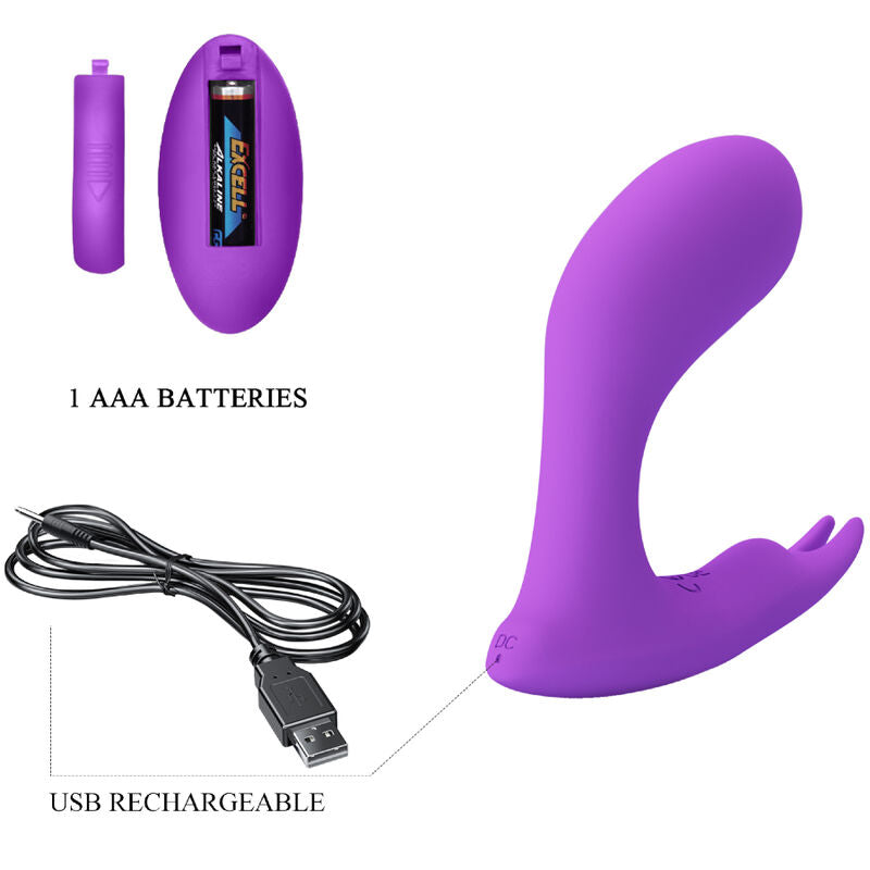Pretty Love Idabelle Vibration & Pulsation Remote Control Violet | Niks.fi verkkokauppa