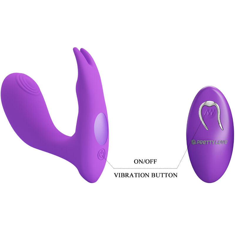 Pretty Love Idabelle Vibration & Pulsation Remote Control Violet | Niks.fi verkkokauppa