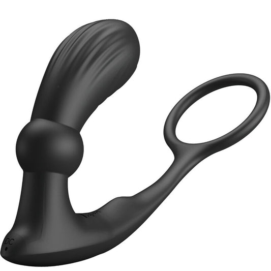 Pretty Love Warren Black Anal Ring & Vibrator | Niks.fi verkkokauppa