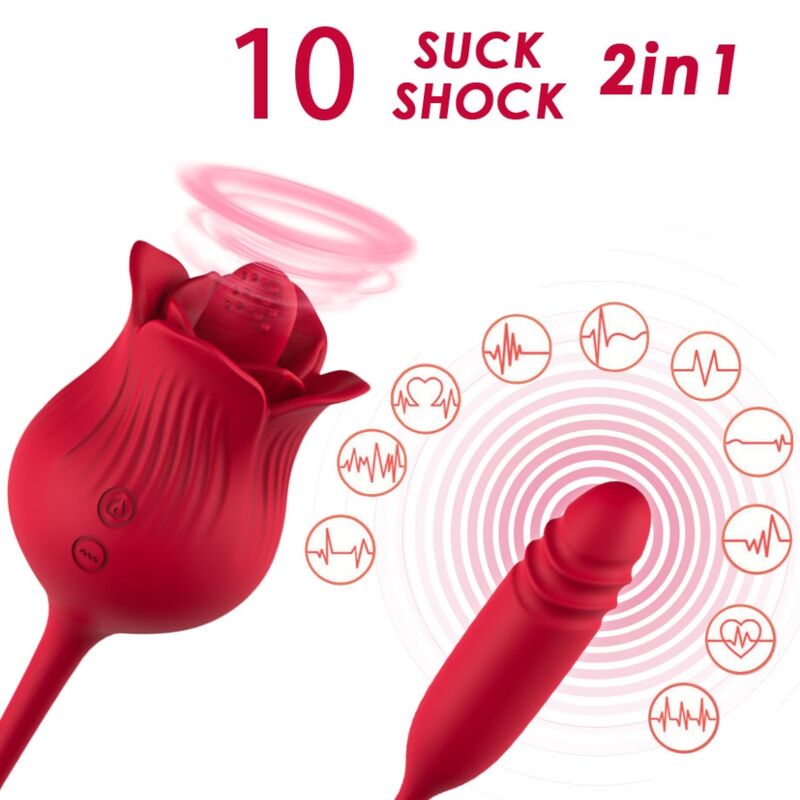 Armony Roselip Licking Vibrating Clit & Vibrator Red | Niks.fi verkkokauppa