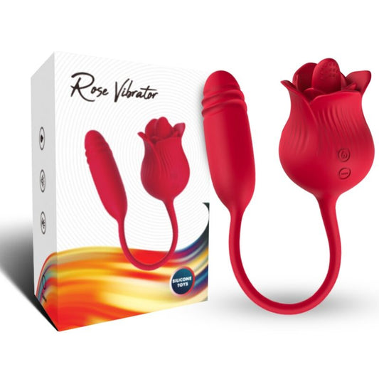 Armony Roselip Licking Vibrating Clit & Vibrator Red | Niks.fi verkkokauppa
