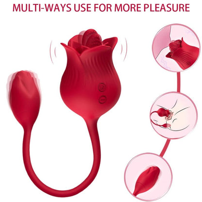 Armony Pink Clitoris Stimulator Vibrator With Tail 10 Modes Red | Niks.fi verkkokauppa