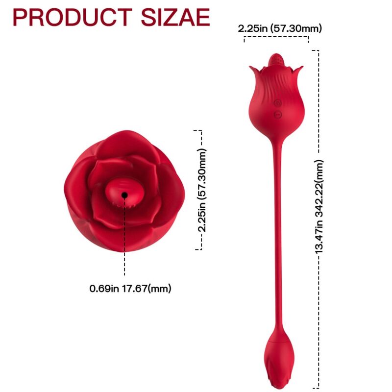 Armony Pink Clitoris Stimulator Vibrator With Tail 10 Modes Red | Niks.fi verkkokauppa