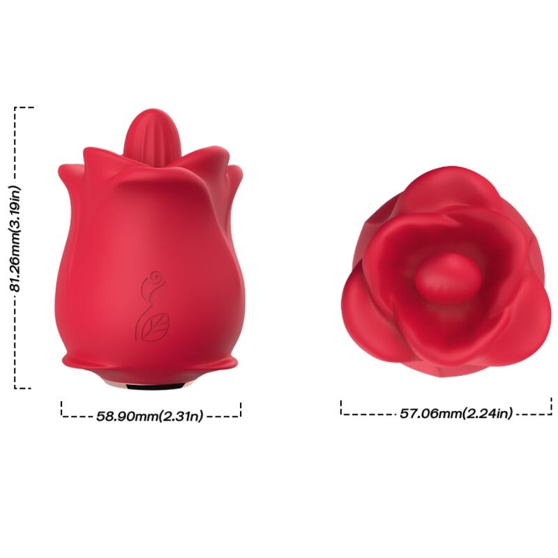 Armony Rose 10 Modes Licking Clit Vibrator Red | Niks.fi verkkokauppa