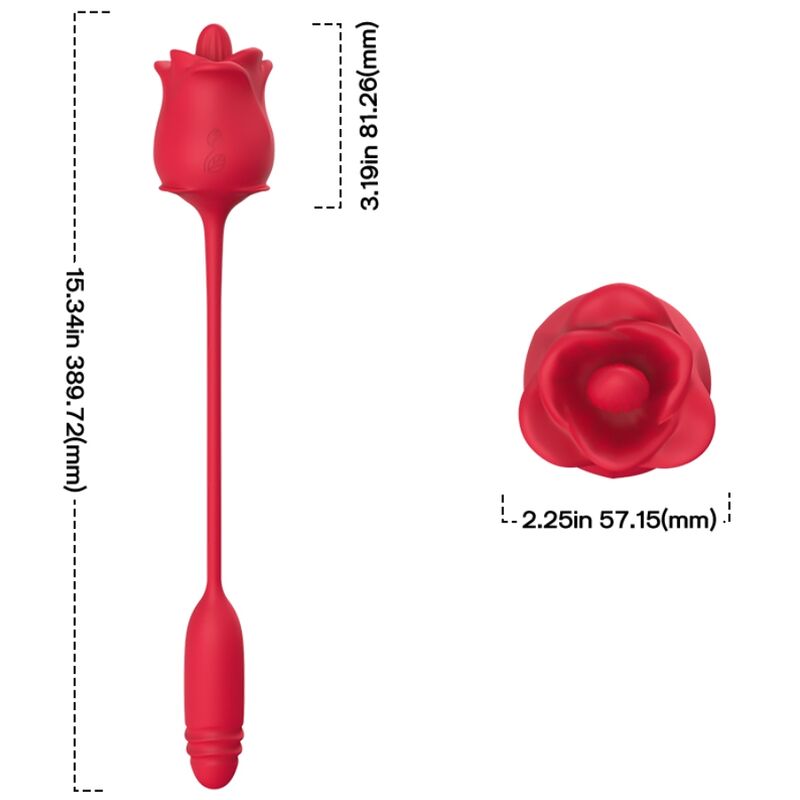 Armony Rose 3 In 1, Stimulator, Suction And Up&Down With Red Tail | Niks.fi verkkokauppa