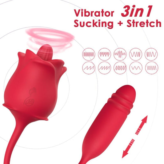 Armony Rose 3 In 1, Stimulator, Suction And Up&Down With Red Tail | Niks.fi verkkokauppa