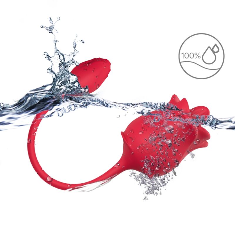 Armony Rose 2 In 1 Suction Stimulator & Vibrator 10 Modes With Red Tail | Niks.fi verkkokauppa